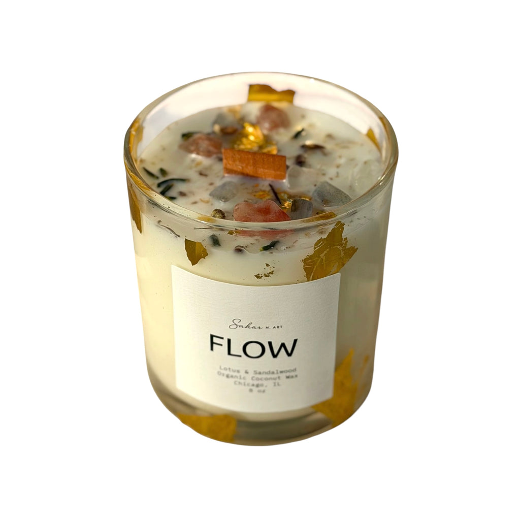 FLOW - Crystal Candle for Creative Flow &amp; Emotional Ease