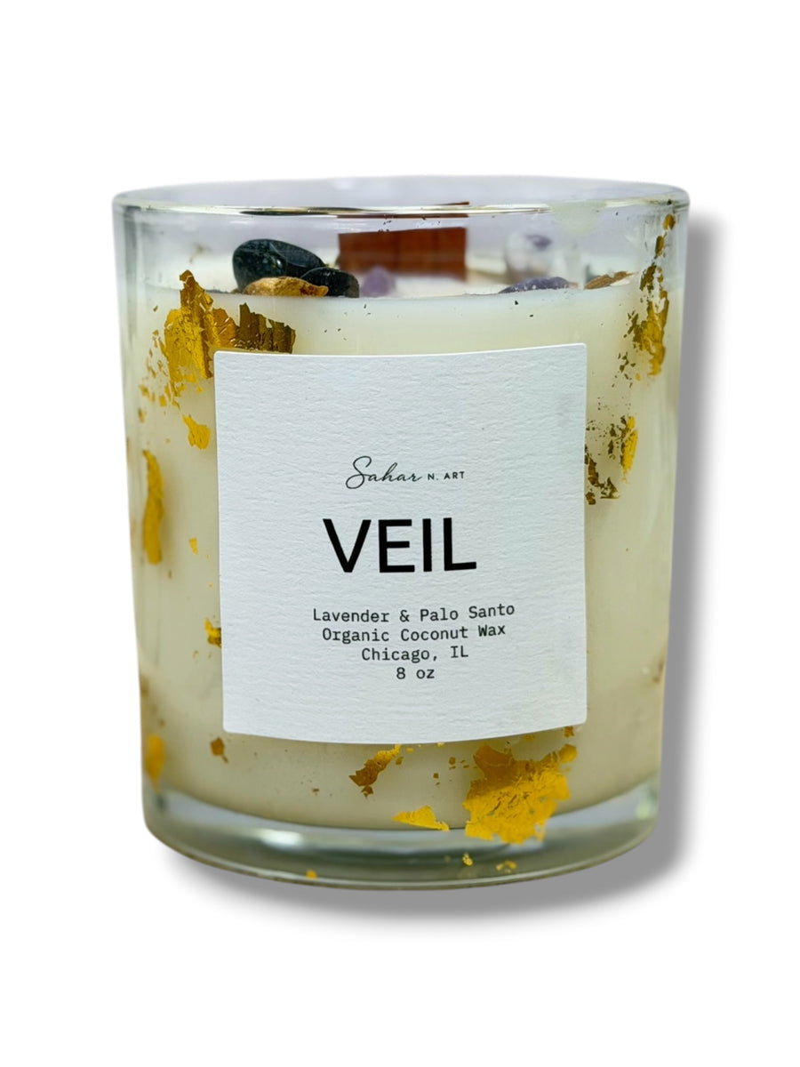 VEIL - Crystal Candle for Protection & Inner Stillness