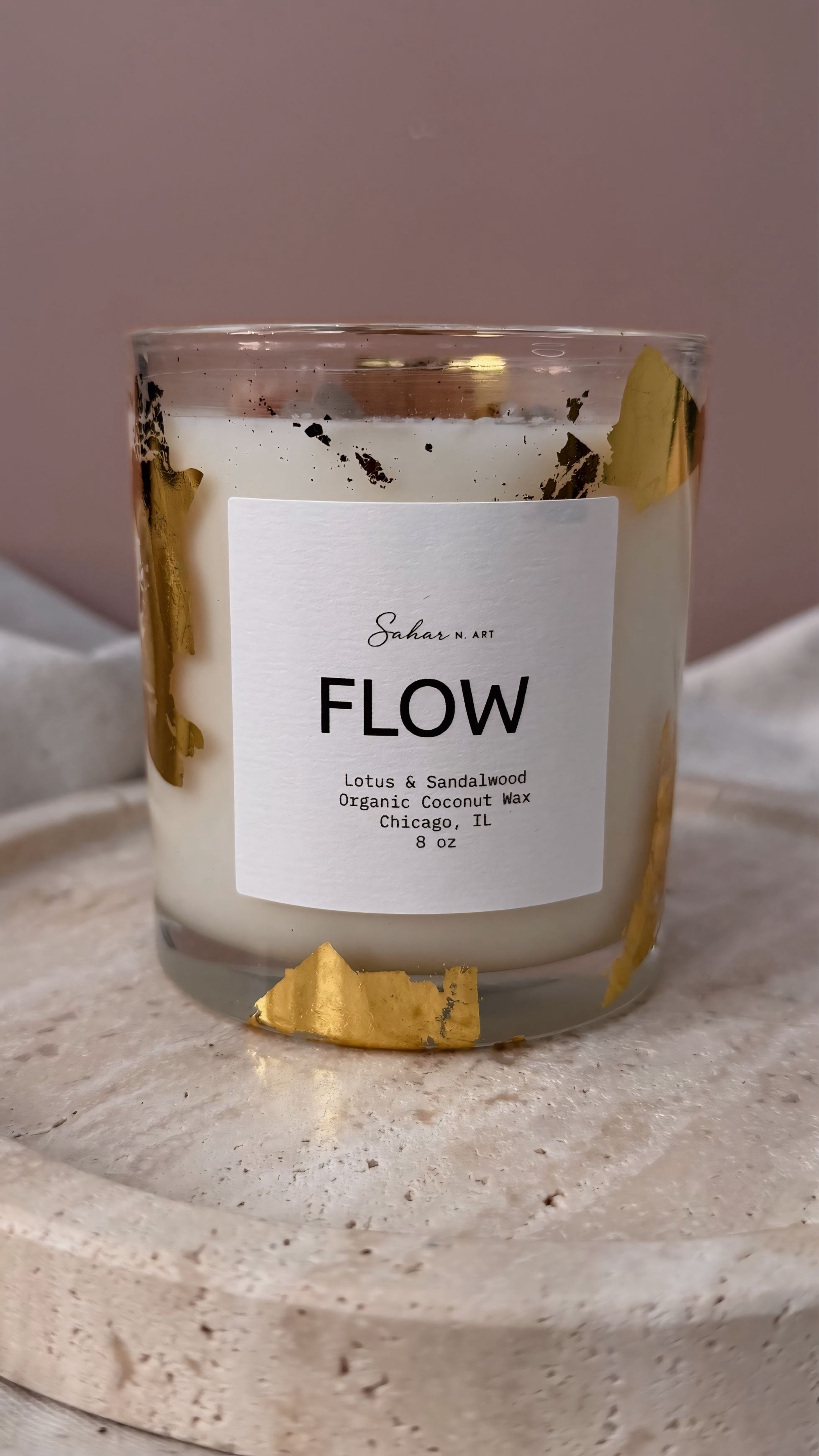 FLOW - Crystal Candle for Creative Flow &amp; Emotional Ease