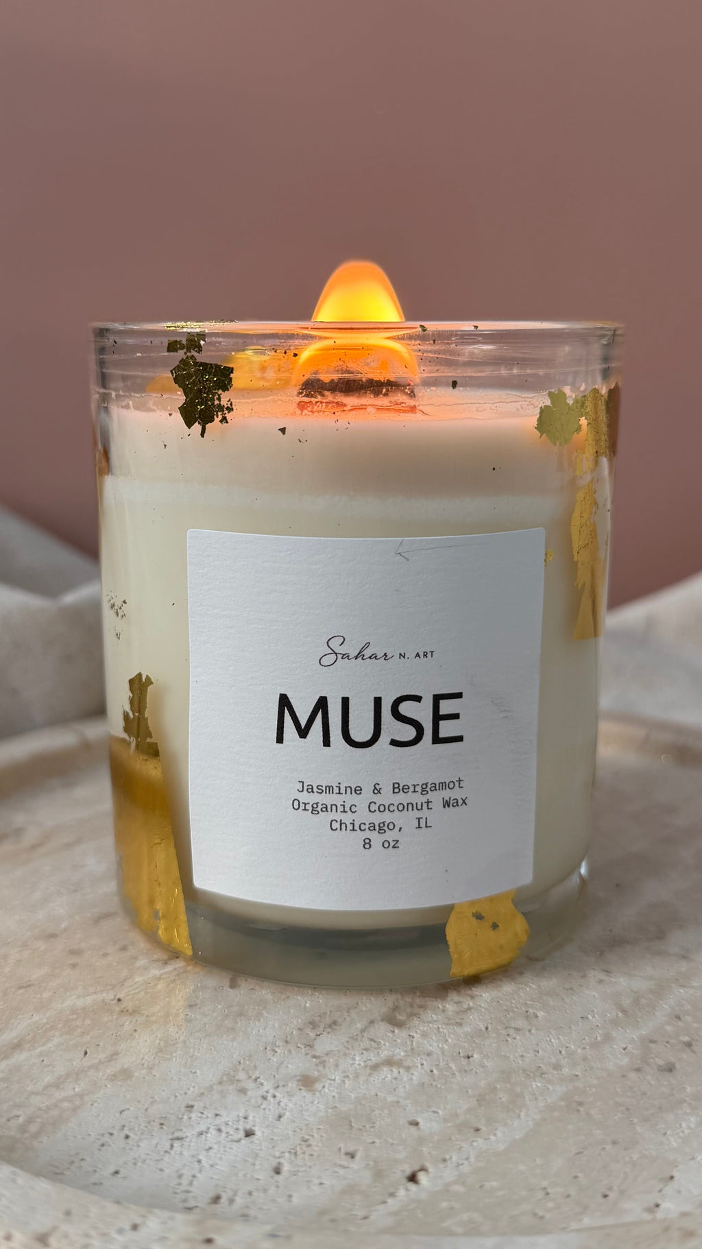 MUSE - Jasmine & Bergamot Crystal Candle for Creativity