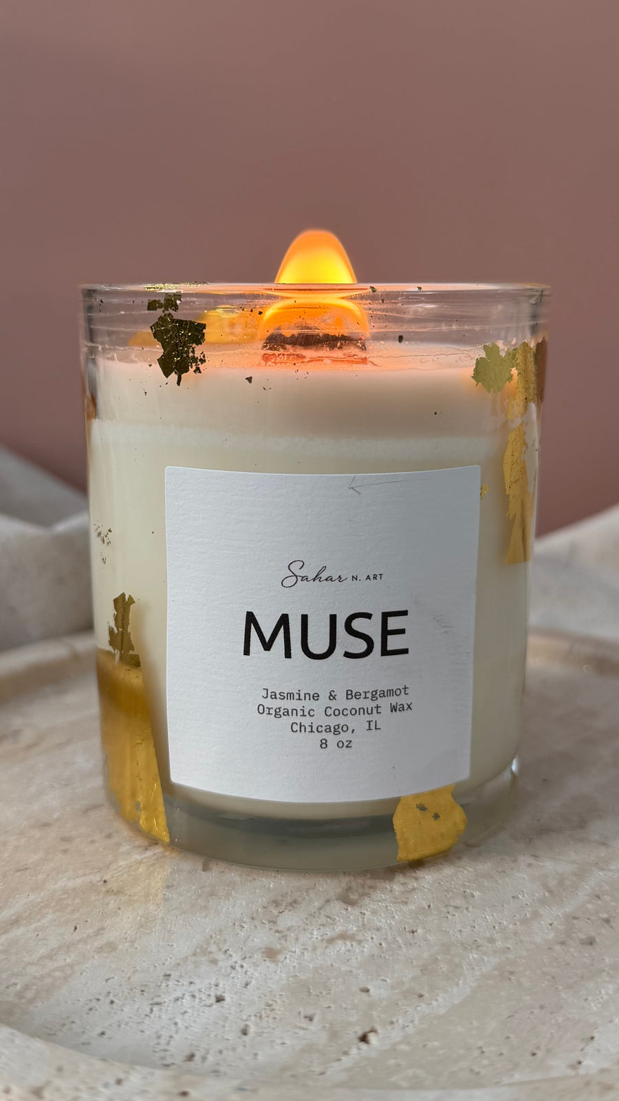 MUSE - Jasmine & Bergamot Crystal Candle for Creativity