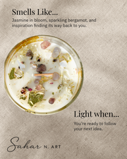 MUSE - Jasmine & Bergamot Crystal Candle for Creativity