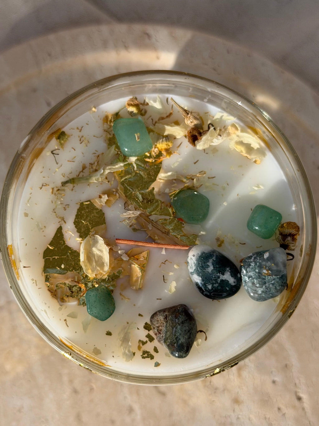 VERDANT — Crystal Candle for Abundance & Growth