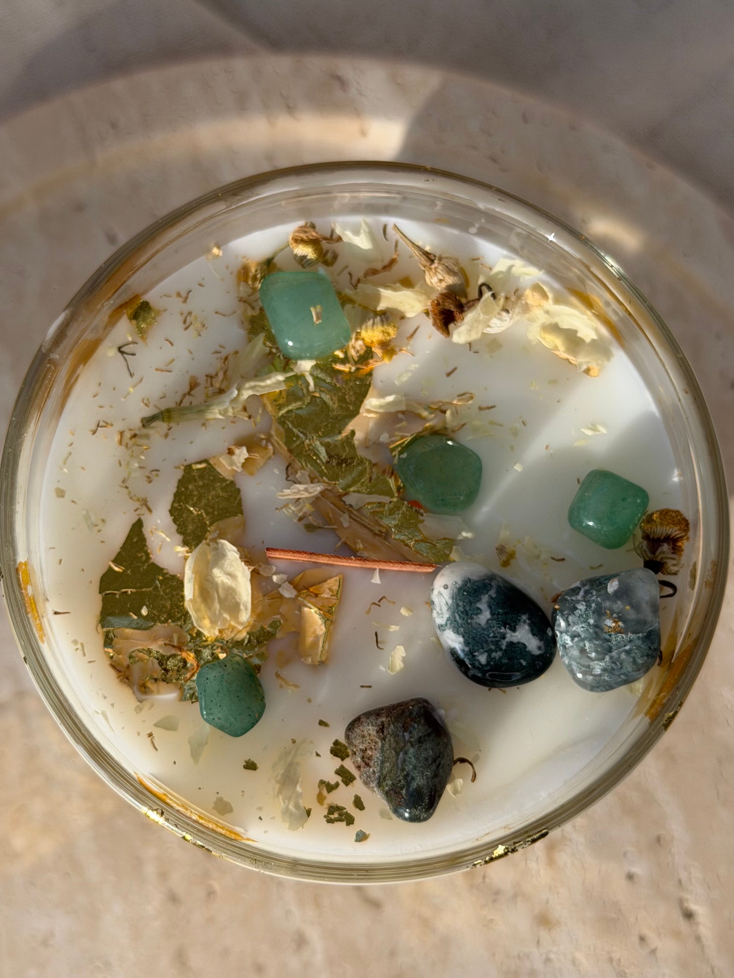 VERDANT — Crystal Candle for Abundance & Growth