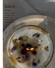 SERENE - Lavender & Eucalyptus Crystal Candle for Calm