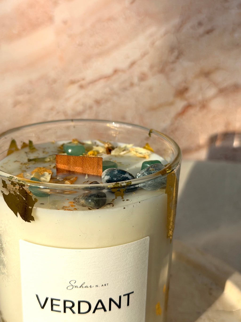 VERDANT — Crystal Candle for Abundance & Growth