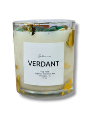 VERDANT — Crystal Candle for Abundance & Growth