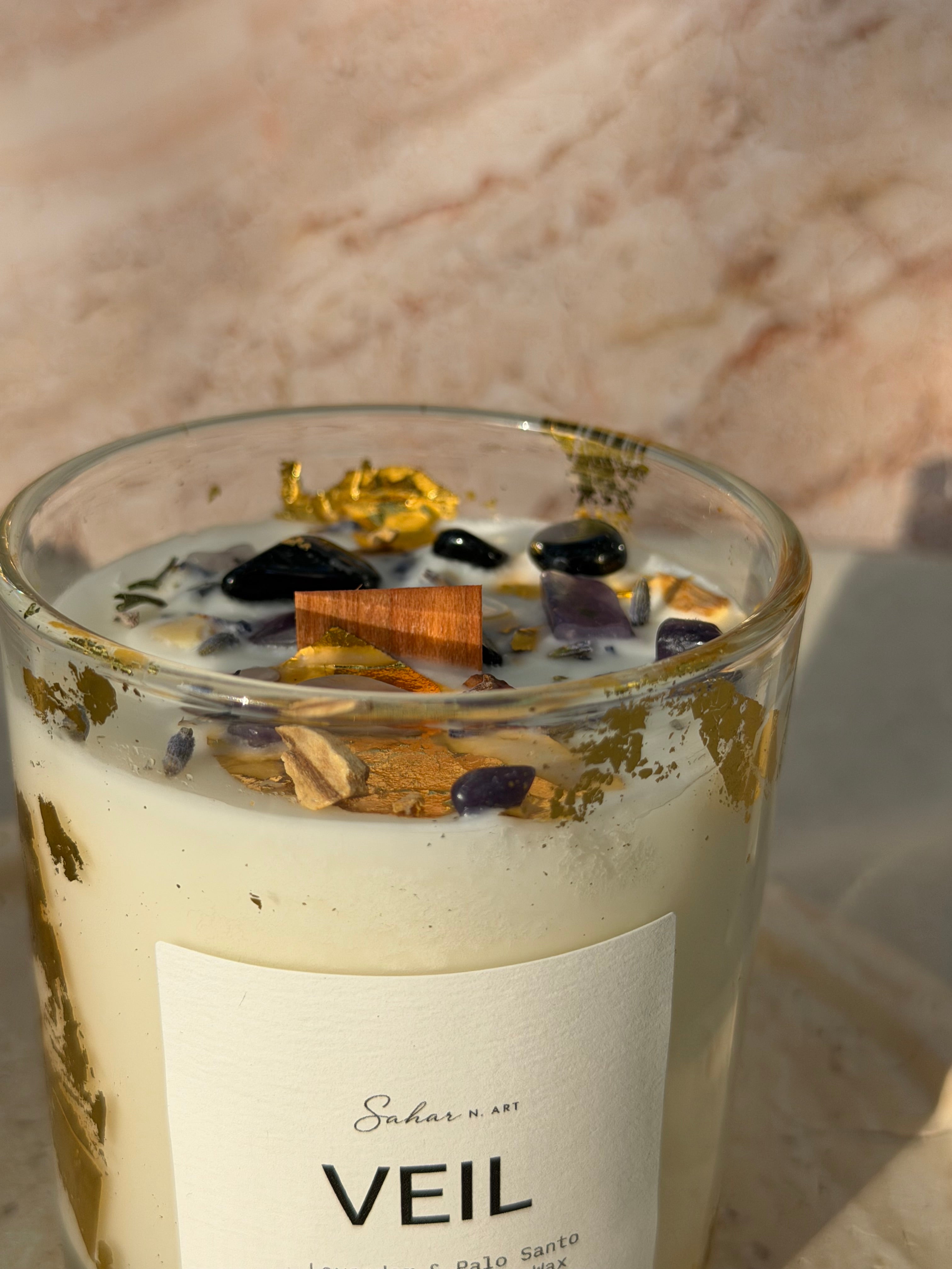 VEIL - Crystal Candle for Protection & Inner Stillness