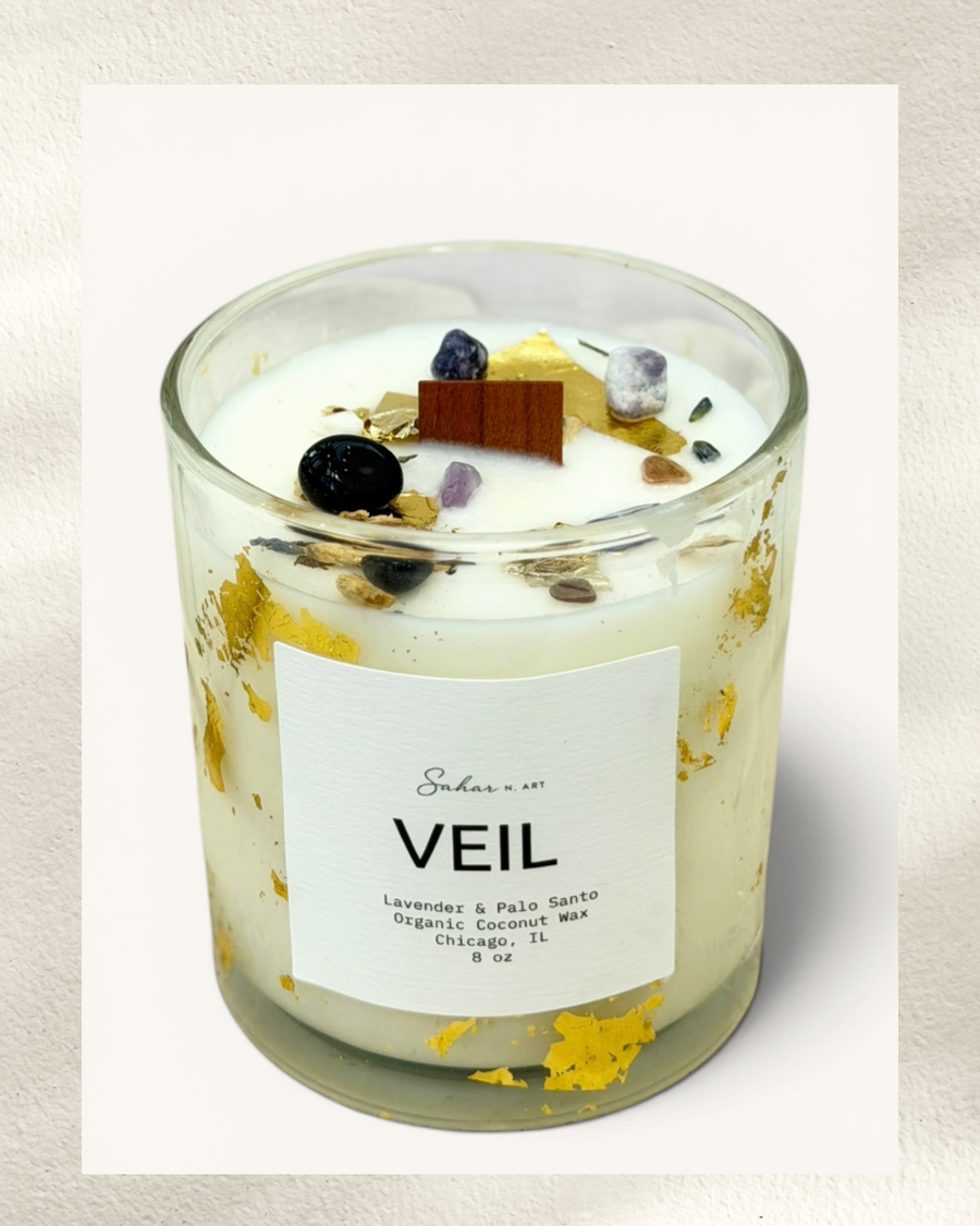 VEIL - Crystal Candle for Protection & Inner Stillness