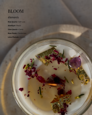 BLOOM — Rose Oud Crystal Candle for Self Love & Growth