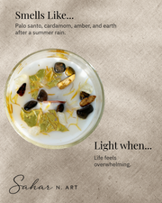 TERRA - Crystal Candle for Grounding & Stability