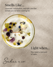 SERENE - Lavender & Eucalyptus Crystal Candle for Calm