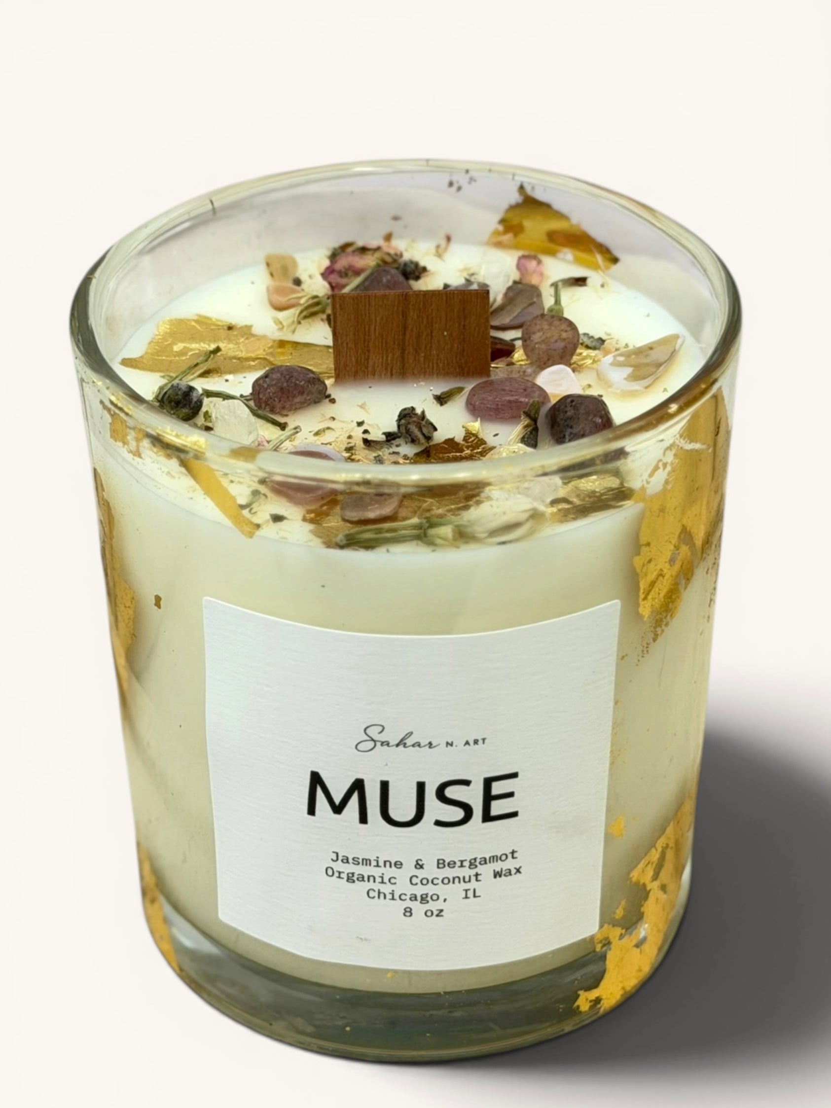 MUSE - Jasmine & Bergamot Crystal Candle for Creativity