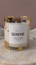 SERENE - Lavender & Eucalyptus Crystal Candle for Calm