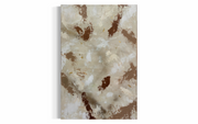 Au Neutral original textured abstract painting featuring layered neutral tones, organic texture, and metallic accents on canvas.